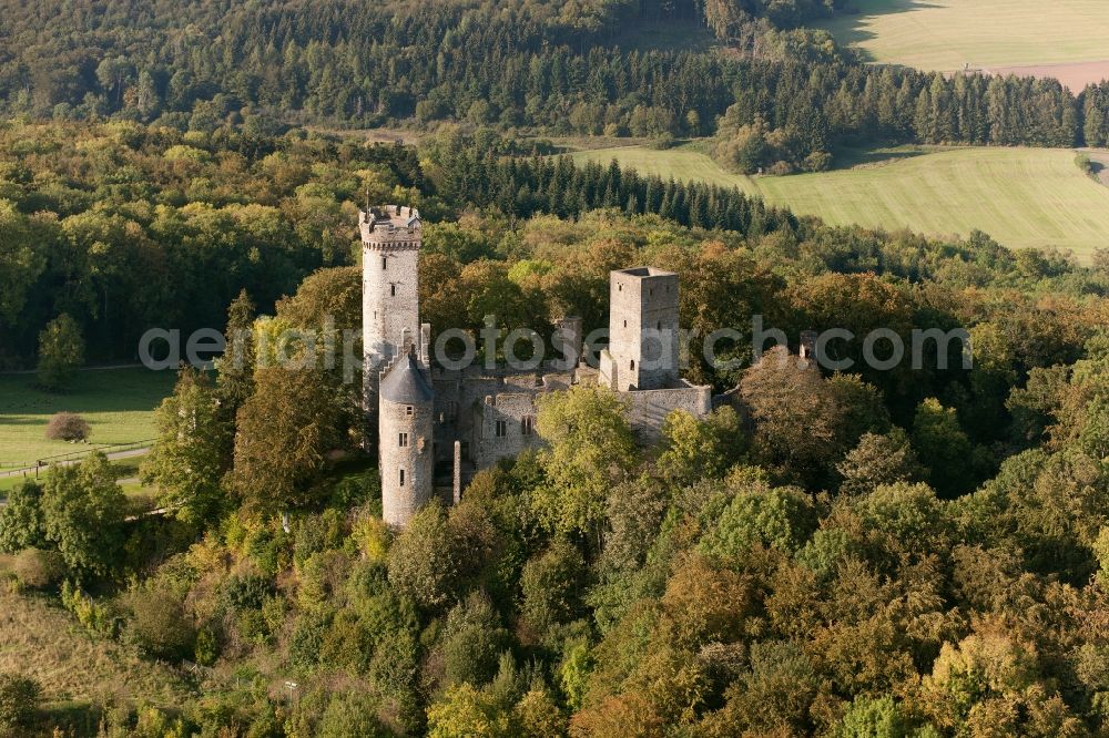 Aerial image Pelm - View of the Kasselburg near the town of Pelm in the state of Rhineland-Palatinate