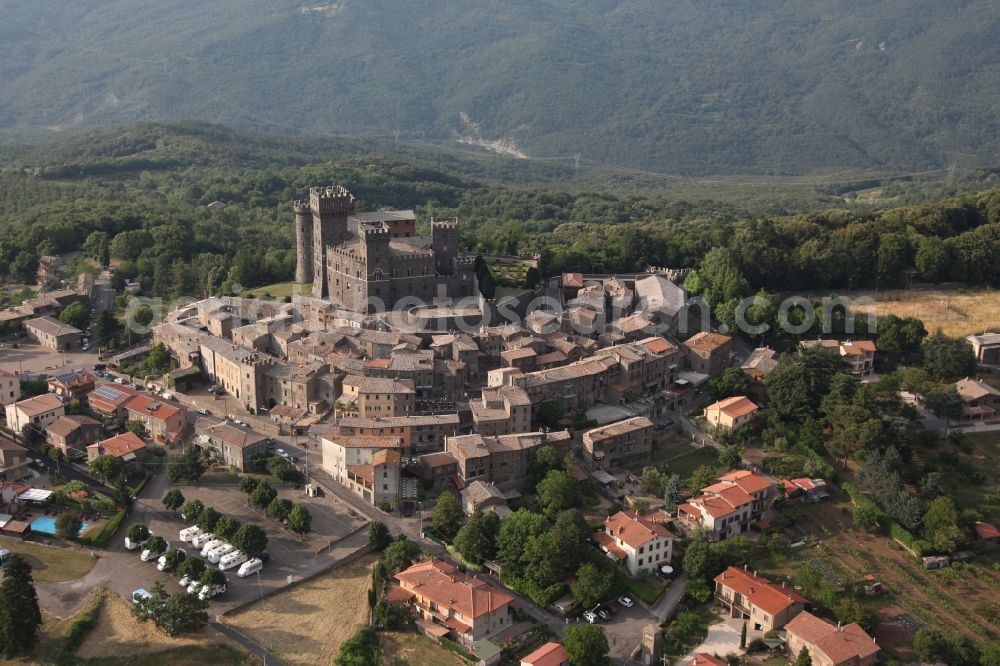 Torre Alfina from above - The Kastel of Torre Alfina is a medieval castle and part of Acquapendente in Lazio in Italy. Torre Alfina is one of the most beautiful villages in Italy