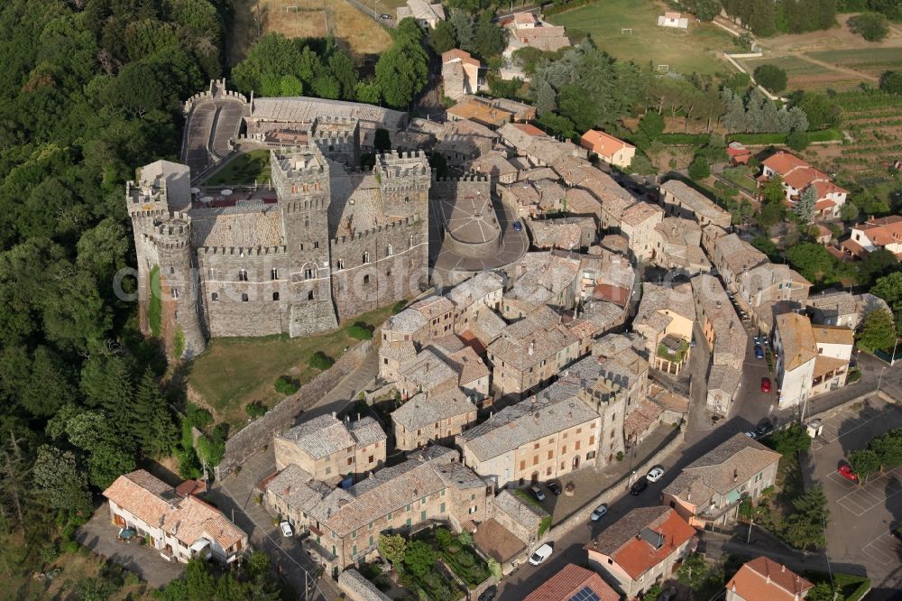 Torre Alfina from above - The Kastel of Torre Alfina is a medieval castle and part of Acquapendente in Lazio in Italy. Torre Alfina is one of the most beautiful villages in Italy