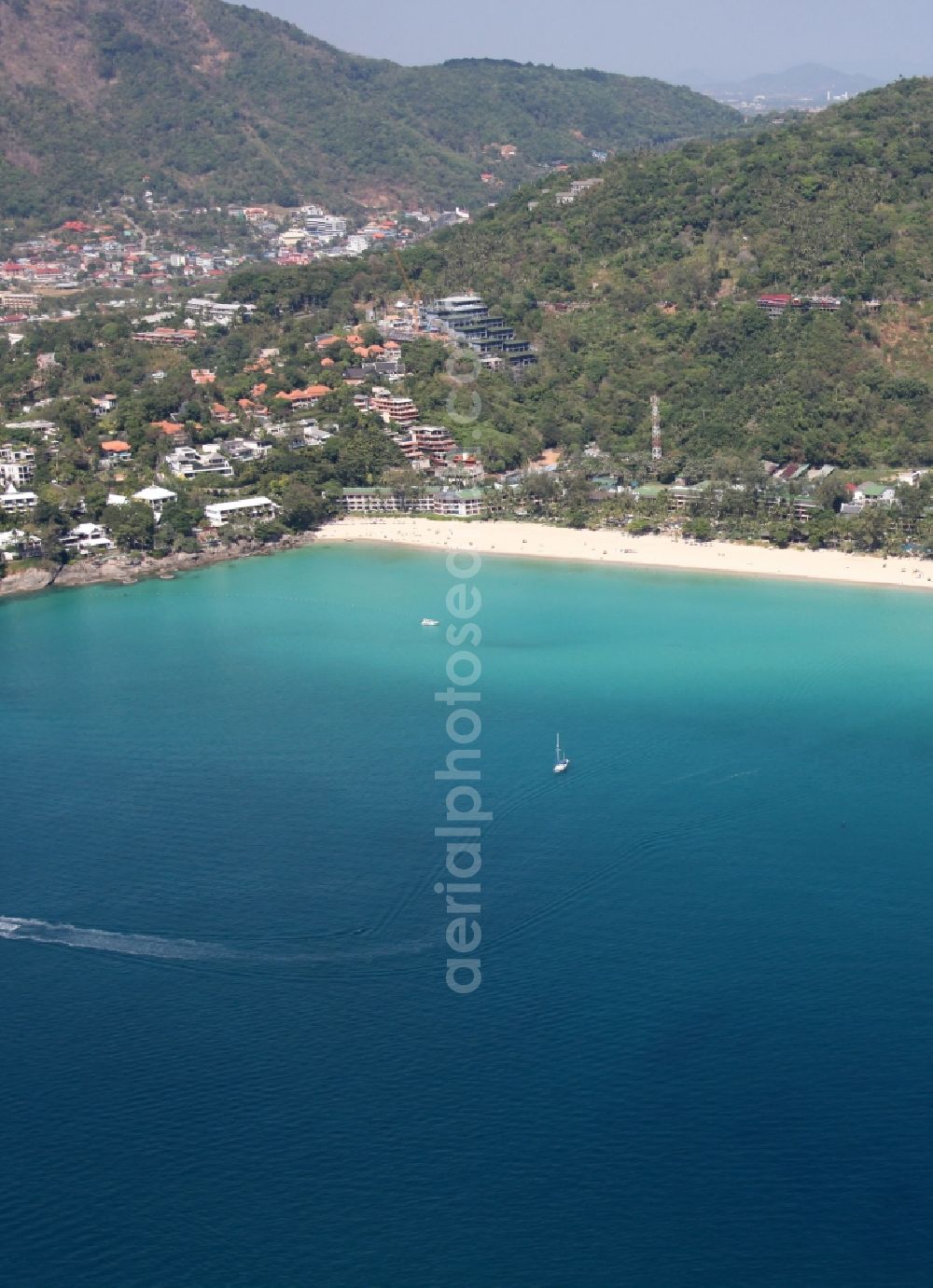 Aerial photograph Karon - Kata Noi Beach in front of the town Karon on the island of Phuket in Thailand