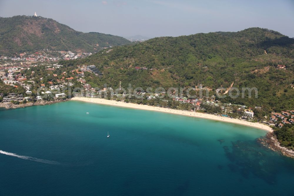 Karon from above - Kata Noi Beach in front of the town Karon on the island of Phuket in Thailand