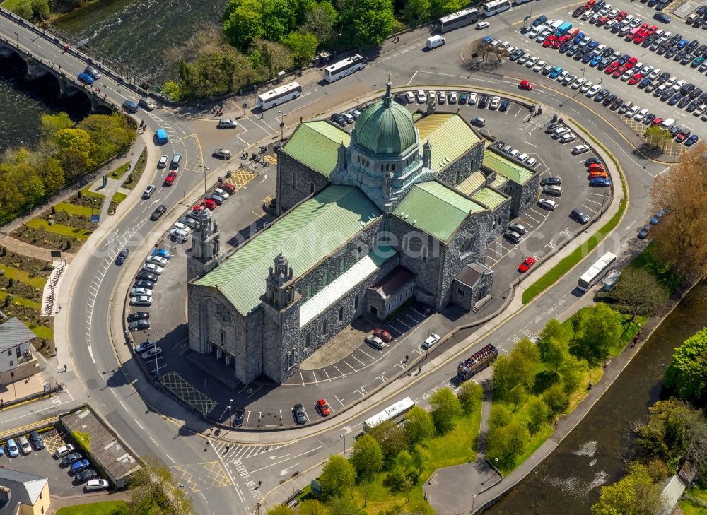 Galway from above - Church building of the cathedral of Galway, Ireland