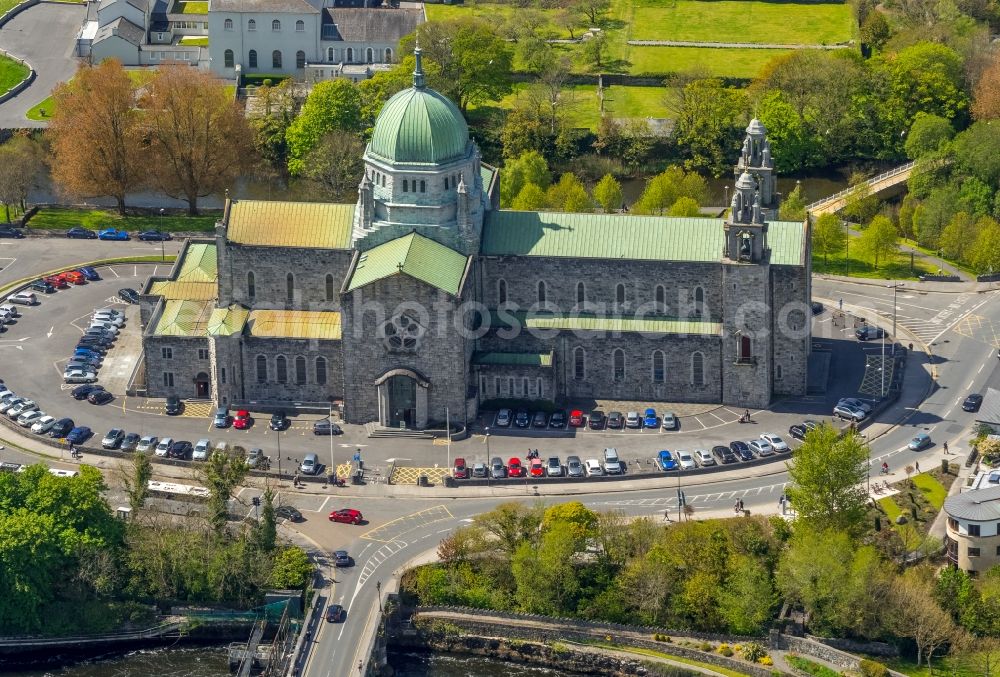 Galway from the bird's eye view: Church building of the cathedral of Galway, Ireland