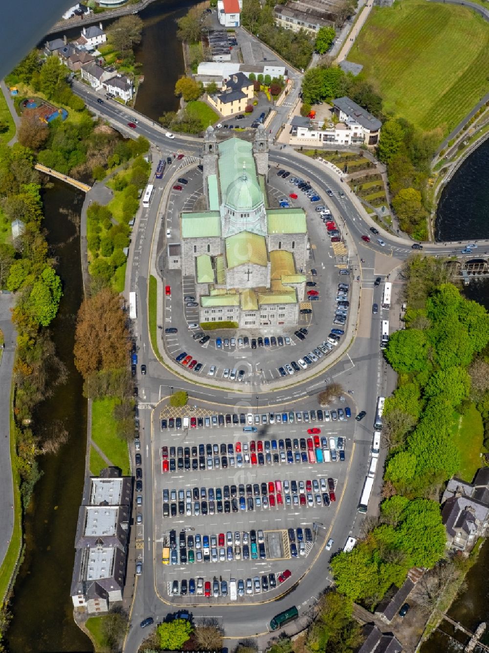 Galway from above - Church building of the cathedral of Galway, Ireland