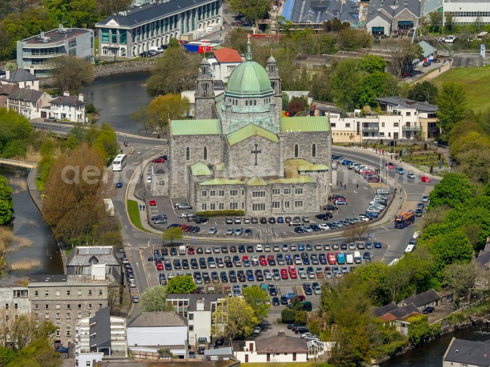 Galway from above - Church building of the cathedral of Galway, Ireland