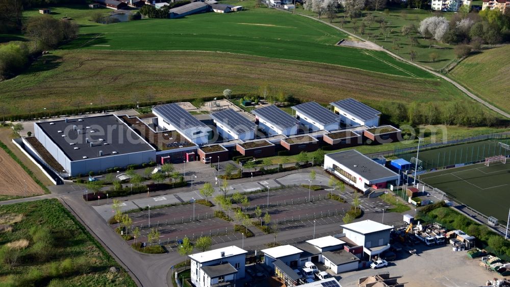 Königswinter from above - Catholic primary school Sonnenhuegel in Oberpleis in the state North Rhine-Westphalia, Germany