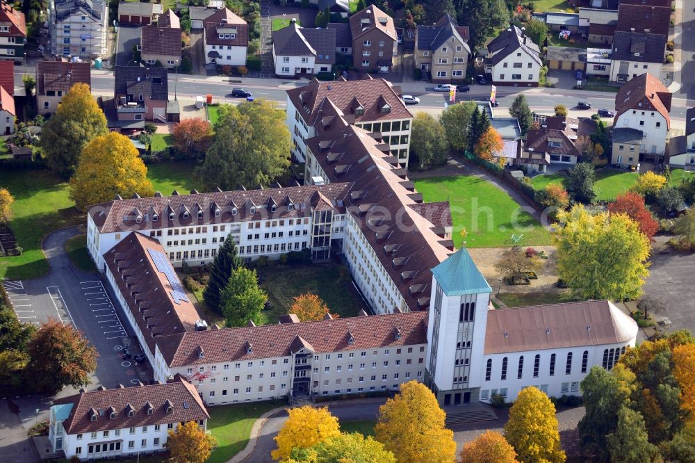 Bielefeld from above - View of the catholic Marienschule in Bielefeld in the state North Rhine-Westphalia