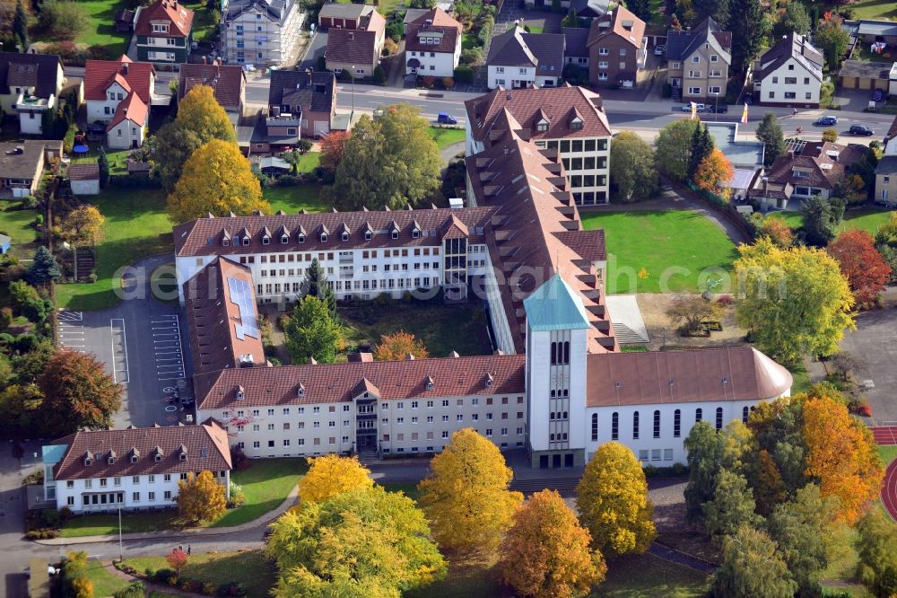 Bielefeld from the bird's eye view: View of the catholic Marienschule in Bielefeld in the state North Rhine-Westphalia