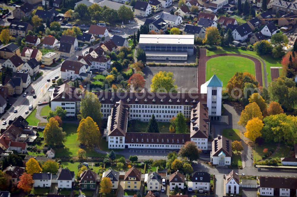 Bielefeld from the bird's eye view: View of the catholic Marienschule in Bielefeld in the state North Rhine-Westphalia