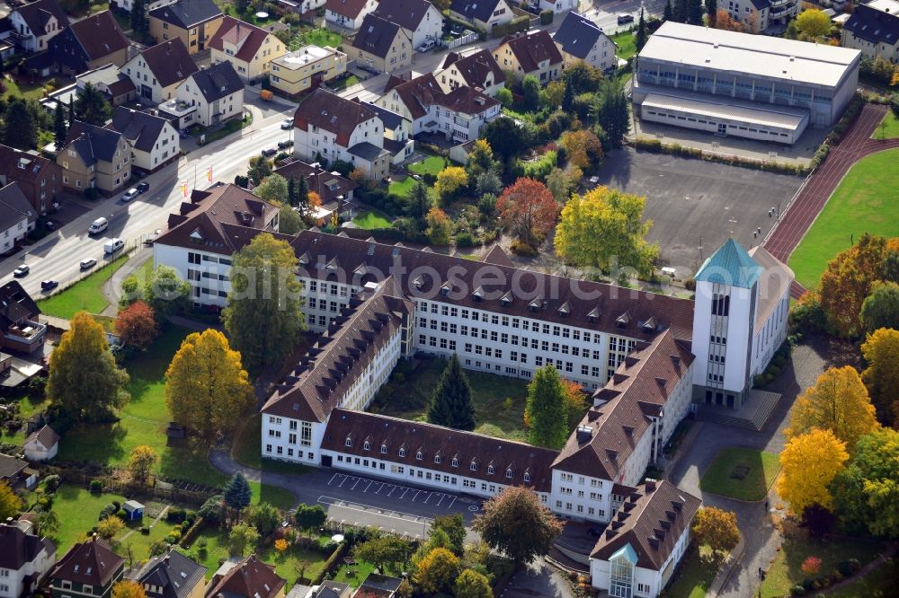 Aerial photograph Bielefeld - View of the catholic Marienschule in Bielefeld in the state North Rhine-Westphalia