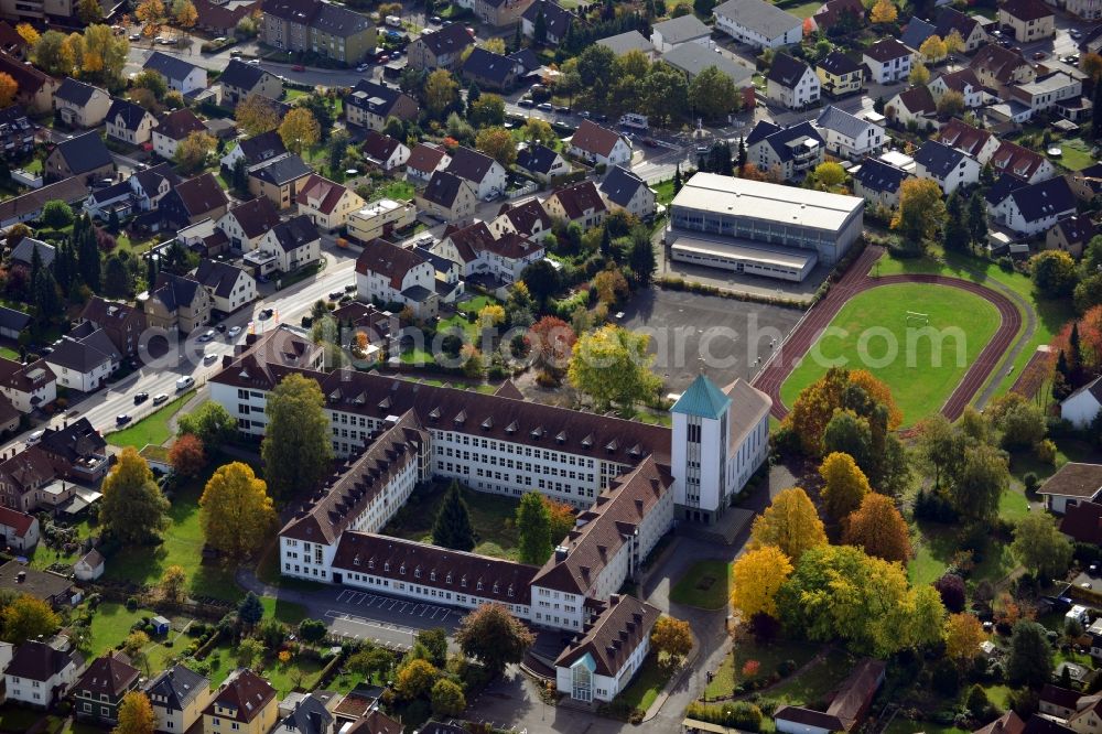 Bielefeld from above - View of the catholic Marienschule in Bielefeld in the state North Rhine-Westphalia