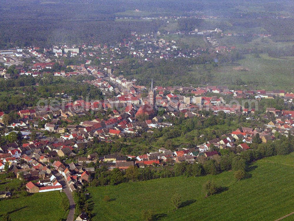 Aerial photograph Wartenberg - Wartenberg in Sachsen-Anhalt mit Blick auf 06901 Wartenberg in Sachsen-Anhalt