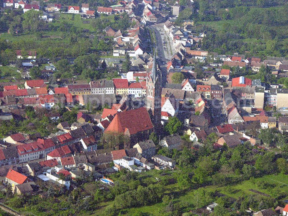 Wartenberg from the bird's eye view: Wartenberg in Sachsen-Anhalt mit Blick auf 06901 Wartenberg in Sachsen-Anhalt