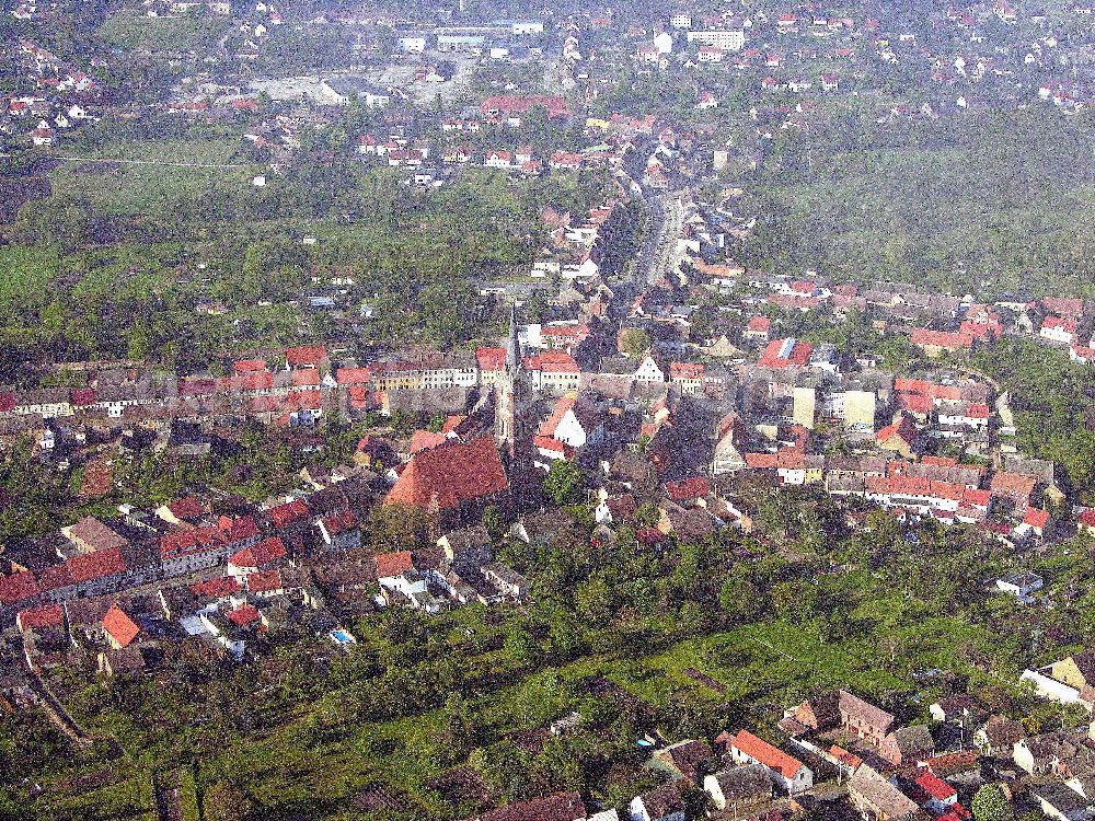 Aerial image Wartenberg - Wartenberg in Sachsen-Anhalt mit Blick auf 06901 Wartenberg in Sachsen-Anhalt