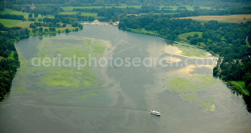 Aerial photograph Bochum - View of the Kemnader Lake in Bochum in the state North Rhine-Westphalia