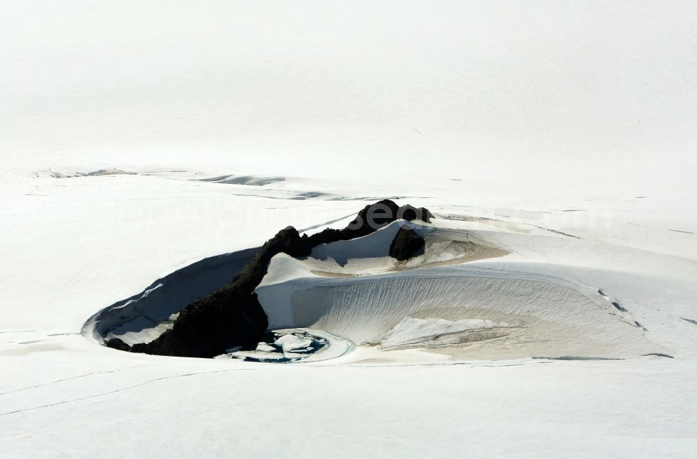 Kenai Fjords National Park from above - Harding Icefield in the Kenai Mountains in Kenai Fjords National Park on the Kenai Peninsula in Alaska in the United States of America United States