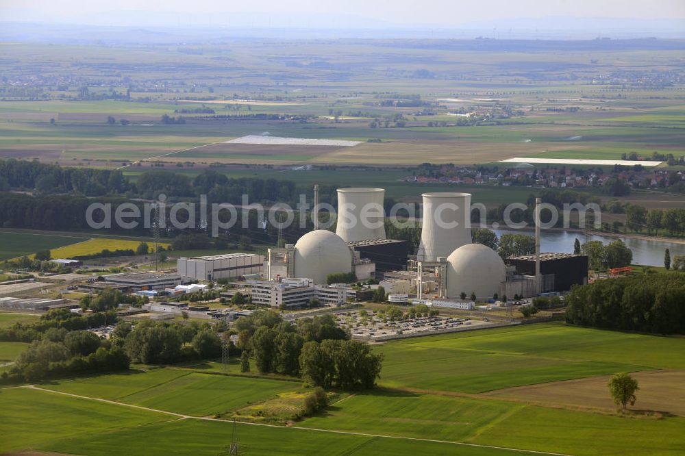 Biblis from above - Blick auf das Kernkraftwerk in Biblis. Nuclear power station Biblis.