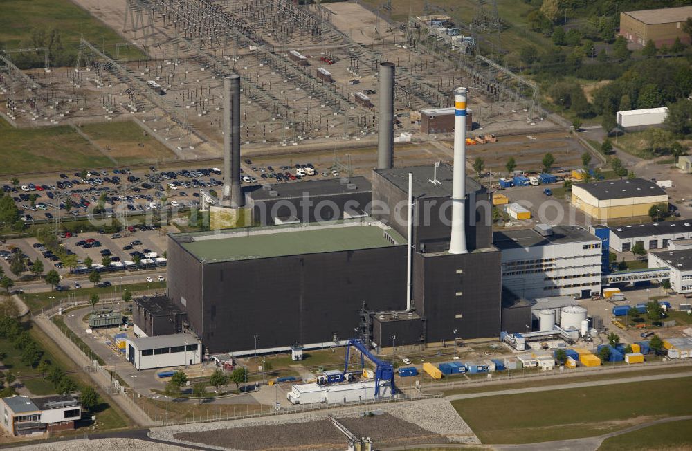 Aerial image Brunsbüttel - Blick auf das Kernkraftwerk in Brunsbüttel in Schleswig-Holstein. Nuclear power station Brunsbüttel.