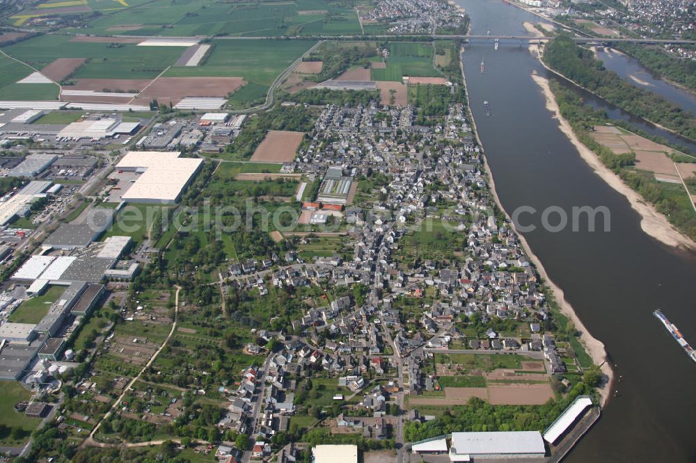 Aerial photograph Koblenz OT Kesselheim - Kesselheim, a district of Koblenz in Rhineland-Palatinate