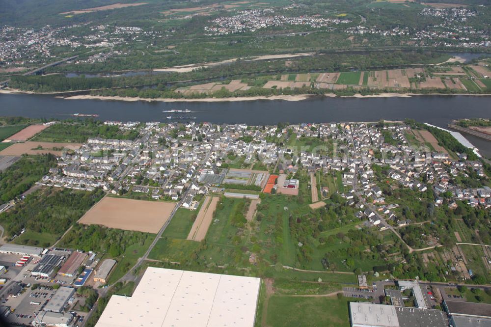 Aerial photograph Koblenz OT Kesselheim - Kesselheim, a district of Koblenz in Rhineland-Palatinate