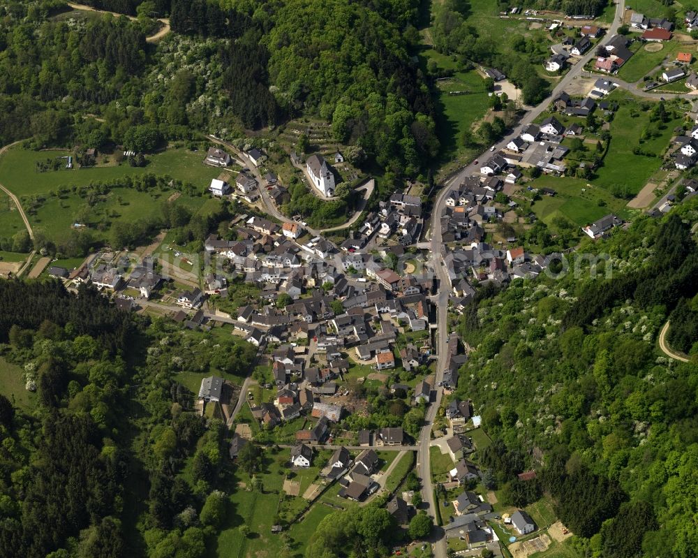 Kesseling from above - View of Kesseling in Rheinland-Pfalz. The village is located on the main road L85