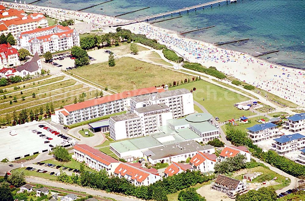 Kühlungsborn / Mecklenburg Vorpommern from above - Kühlungsborn in Mecklenburg Vorpommern Hotelneubaukomplex MORADA Strandhotel Kühlungsborn GmbH & Co. KG Hafenstr.2 18225 Ostseebad / Kühlungsborn Tel.: 03 82 93 / 670 Fax.: 03 82 93 / 66 47 Info-Tel: 0800 123 12 12 info@morada.de