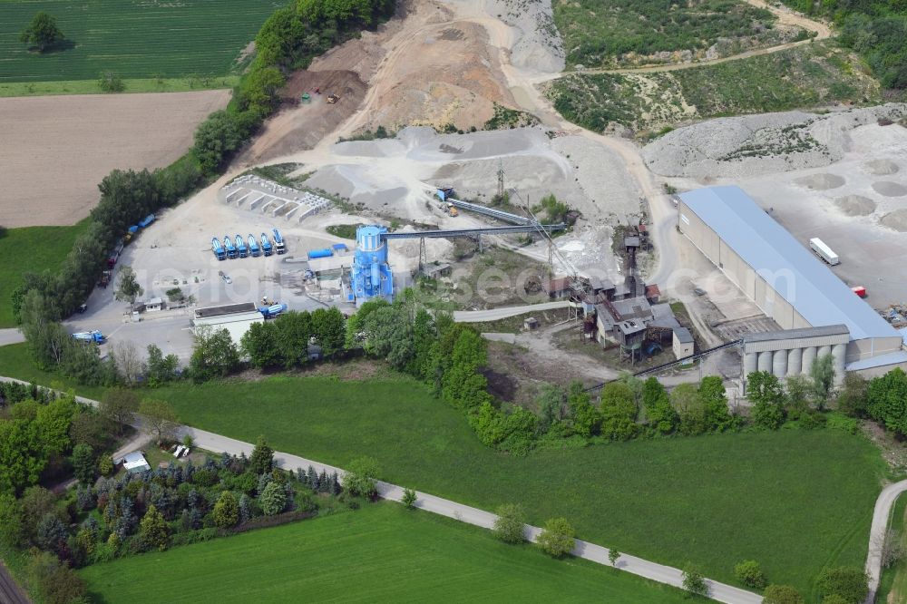 Aerial photograph Bad Säckingen - Mixed concrete and building materials factory of Bechtel and Szilagyi in the district Wallbach in Bad Saeckingen in the state Baden-Wurttemberg, Germany