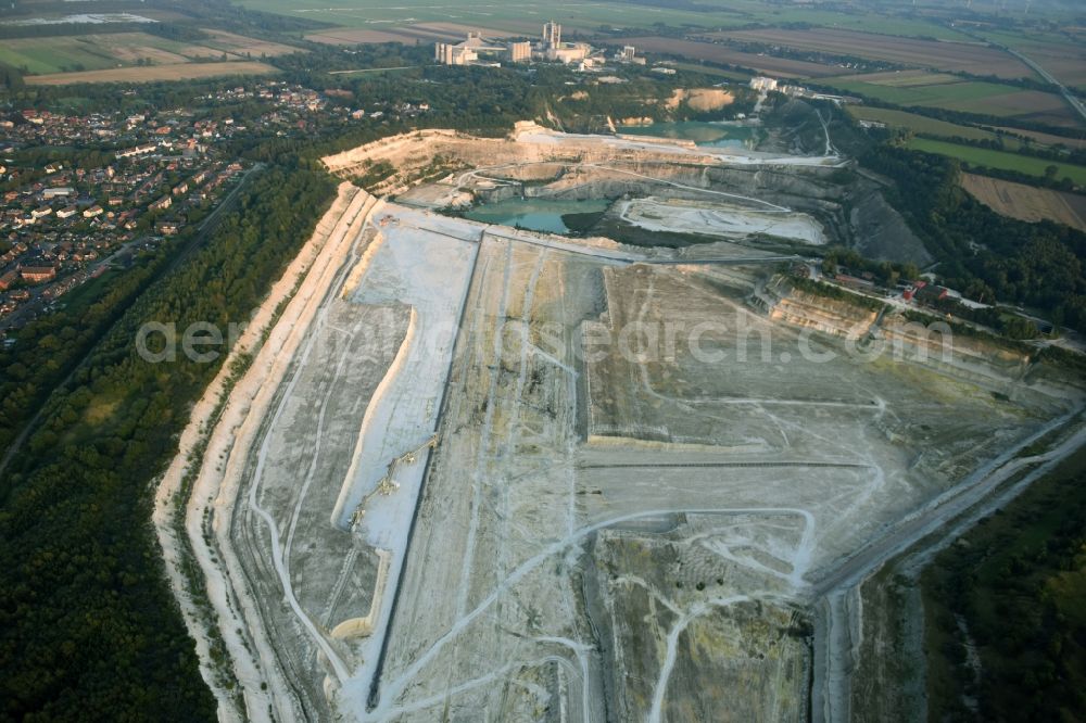 Aerial image Lägerdorf - Site and tailings area of the gravel mining of the united Kreide werke Dammann KG in Laegerdorf in the state Schleswig-Holstein