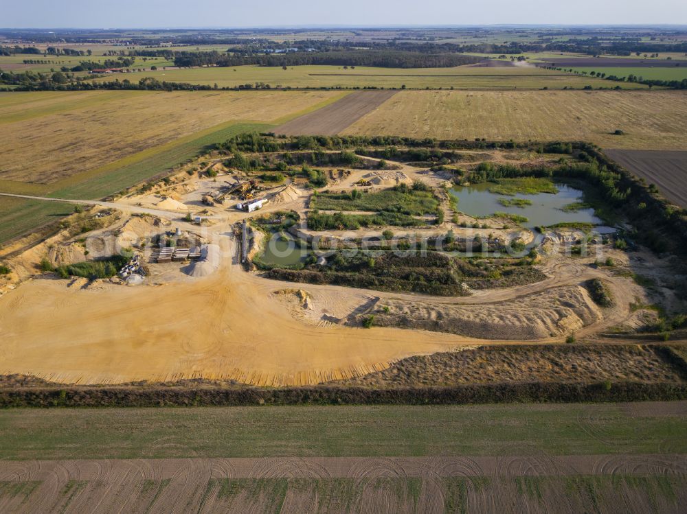 Aerial photograph Lampertswalde - Former gravel pit in the district of Brockwitz in Lampertswalde in the state of Saxony, Germany