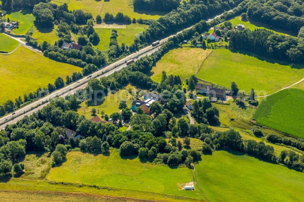 Witten from the bird's eye view: Children's dormitory building Christopherus House eV on the Ruesbergstrasse in Witten in the state of North Rhine-Westphalia, Germany