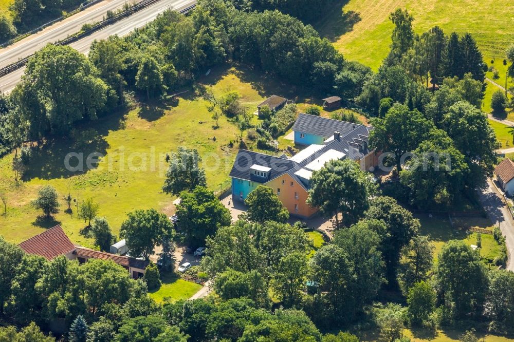 Aerial image Witten - Children's dormitory building Christopherus House eV on the Ruesbergstrasse in Witten in the state of North Rhine-Westphalia, Germany