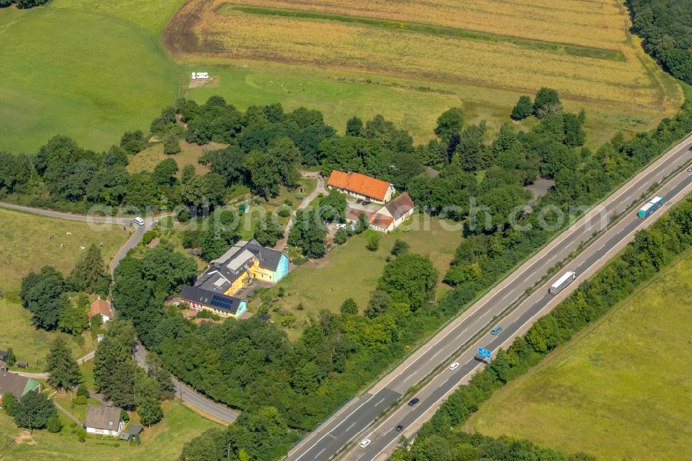 Aerial photograph Witten - Children's dormitory building Christopherus House eV on the Ruesbergstrasse in Witten in the state of North Rhine-Westphalia, Germany