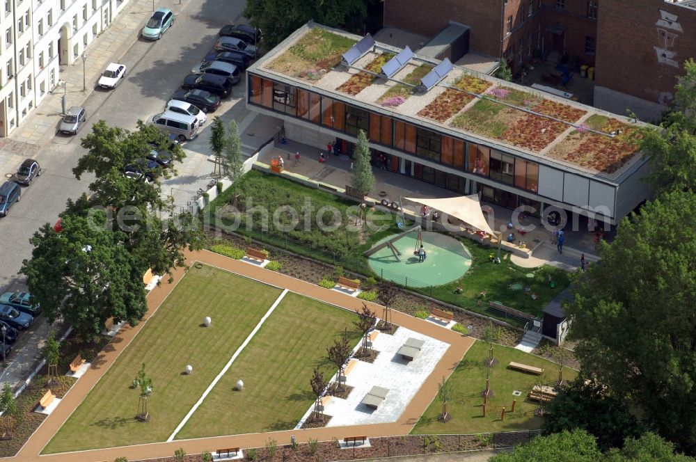 Berlin from above - View of kindergarden St. Elisabeth in Berlin