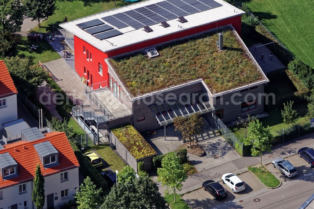 Neuried from above - Kinderhaus at the Zugspitzstrasse in Neuried in the state of Bavaria