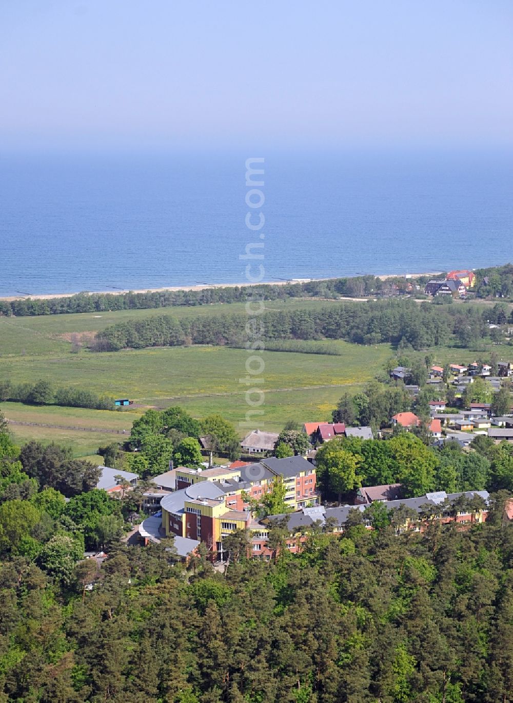 Seeheilbad Graal-Müritz from above - View of the Childrens Hospital Tannenhof in Graal-Müritz in Mecklenburg Western Pomerania