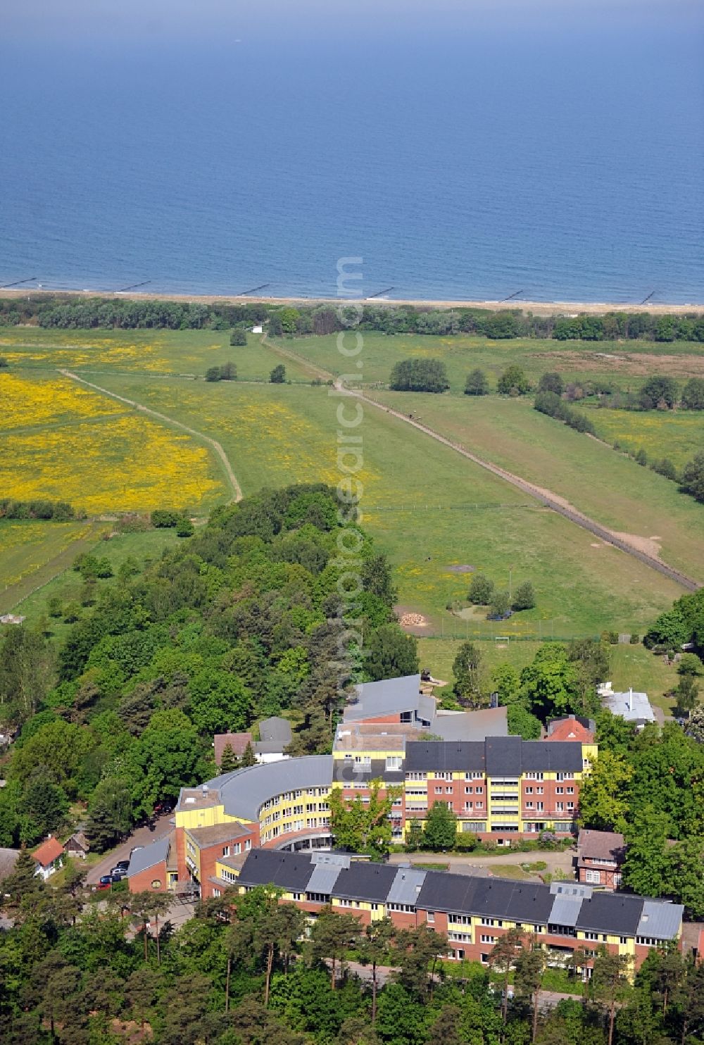 Seeheilbad Graal-Müritz from above - View of the Childrens Hospital Tannenhof in Graal-Müritz in Mecklenburg Western Pomerania