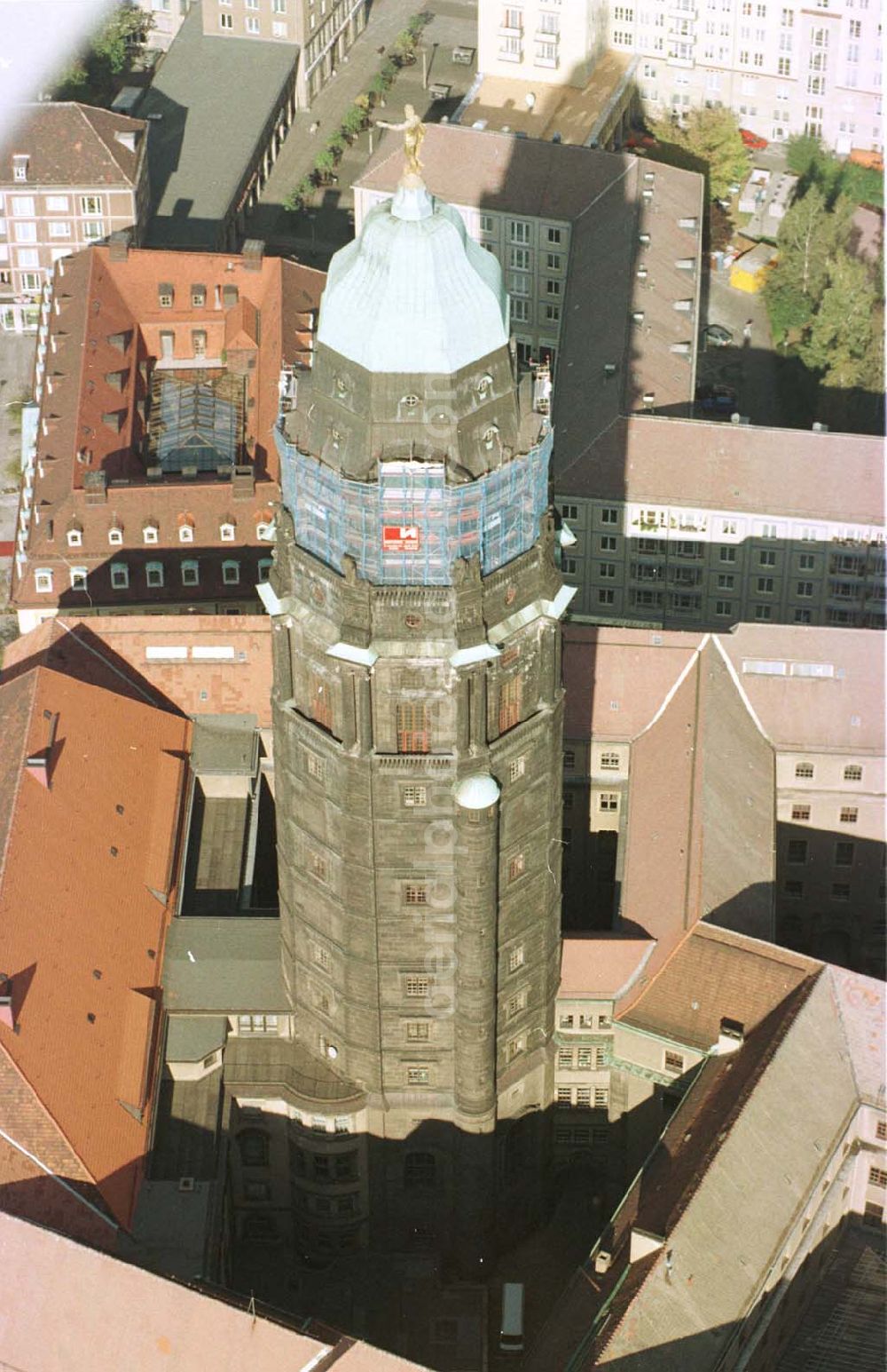 Dresden from the bird's eye view: Kirche in der Dresdner Altstadt