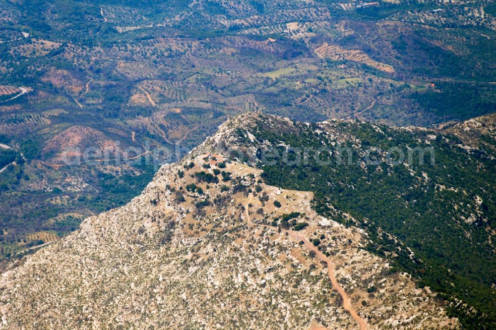 Aerial photograph Mavrommati - Church building Messene in Mavrommati in Griechenland