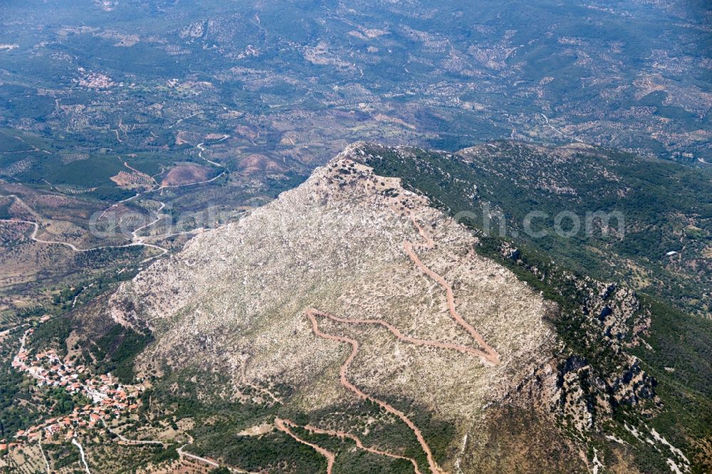 Aerial image Mavrommati - Church building Messene in Mavrommati in Griechenland