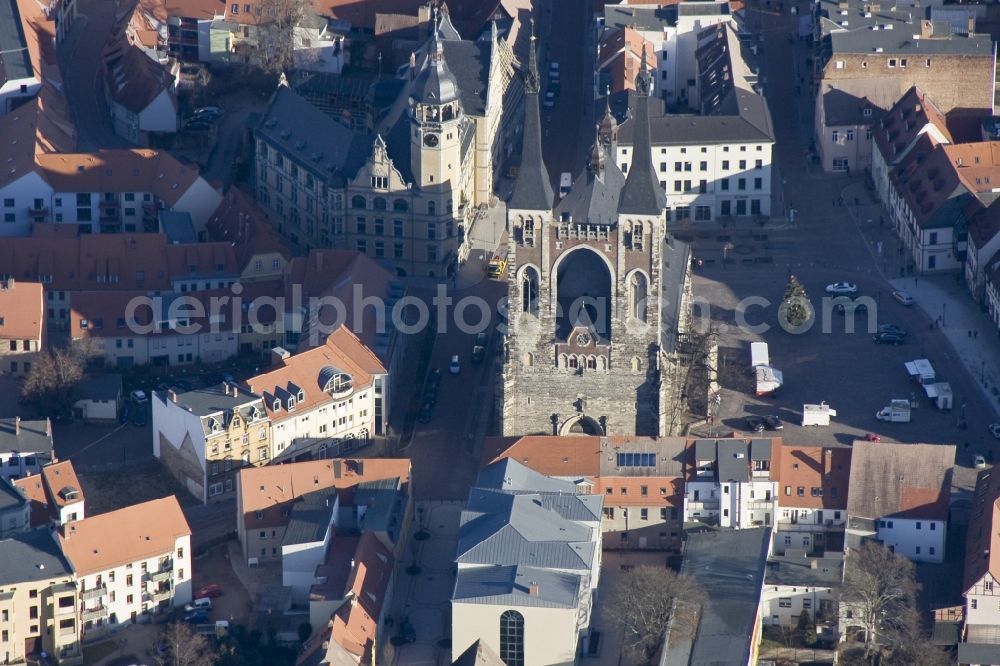 Aerial photograph Köthen - Church of St. Jakob in Köthen in Saxony-Anhalt