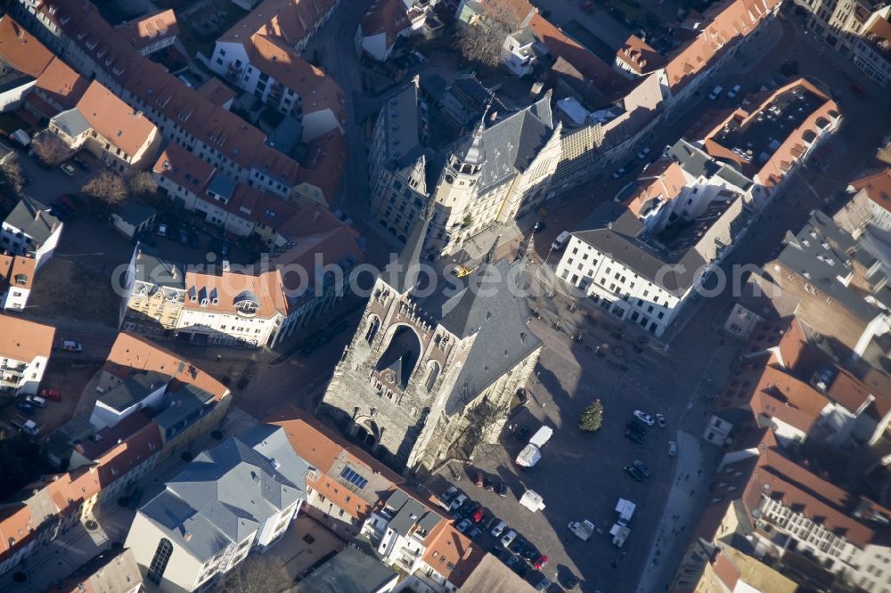 Köthen from the bird's eye view: Church of St. Jakob in Köthen in Saxony-Anhalt