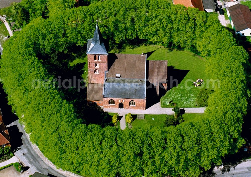 Neukirchen from above - The Church of Neukirchen in Ostholstein in Schleswig-Holstein