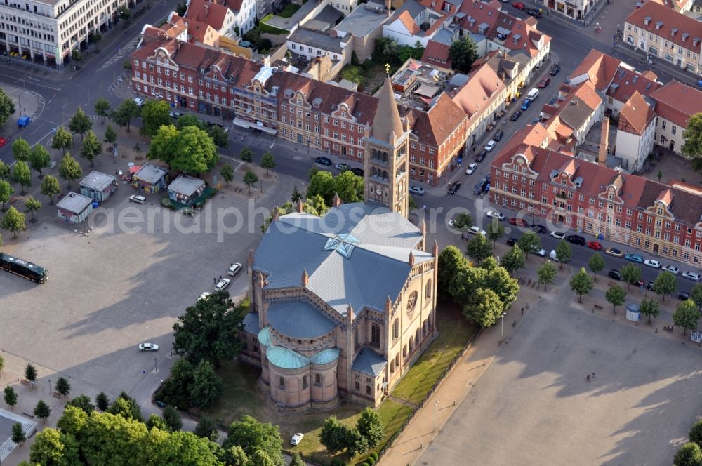 Potsdam from the bird's eye view: View of the Peter and Paul Church in Potsdam in the state Brandenburg