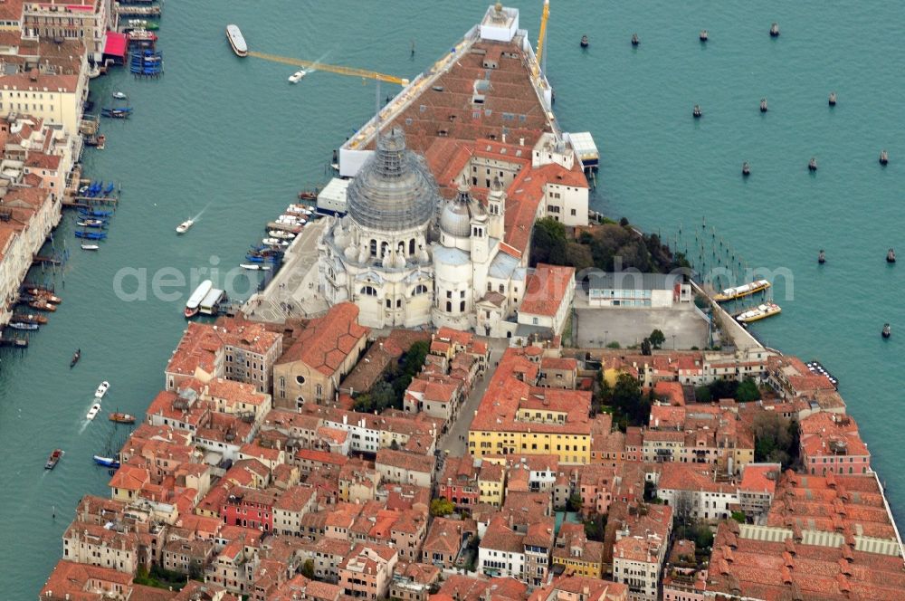 Aerial photograph Venedig - View of the church Santa Maria della Saluta in Venice in the homonymous province in Italy