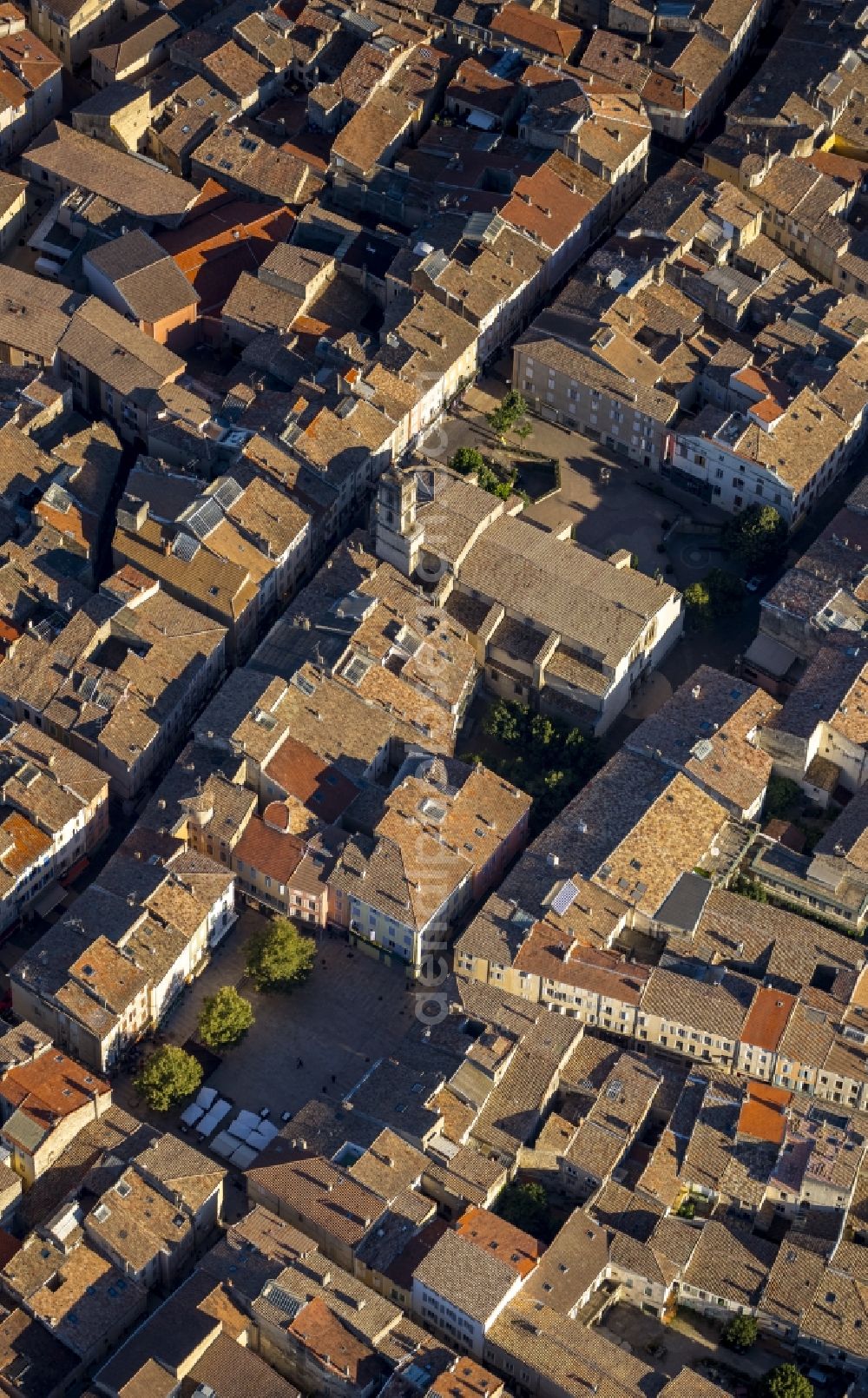 Aerial image Montélimar - Church in the center of Montelimar in the province of Rhone-Alpes in France