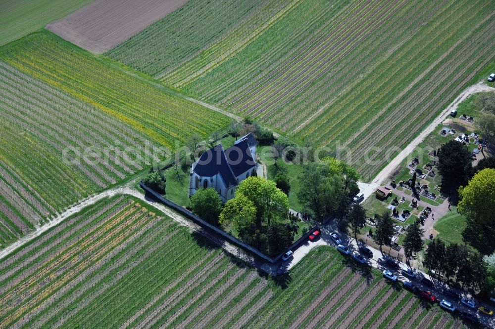 Udenheim from above - Church Udenheim in Rhineland-Palatinate