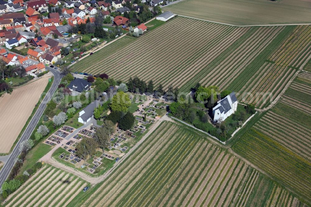 Udenheim from above - Church Udenheim in Rhineland-Palatinate