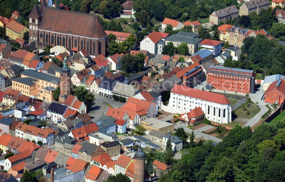 Aerial photograph Luckau - Cityscape of downtown center Luckau in Brandenburg