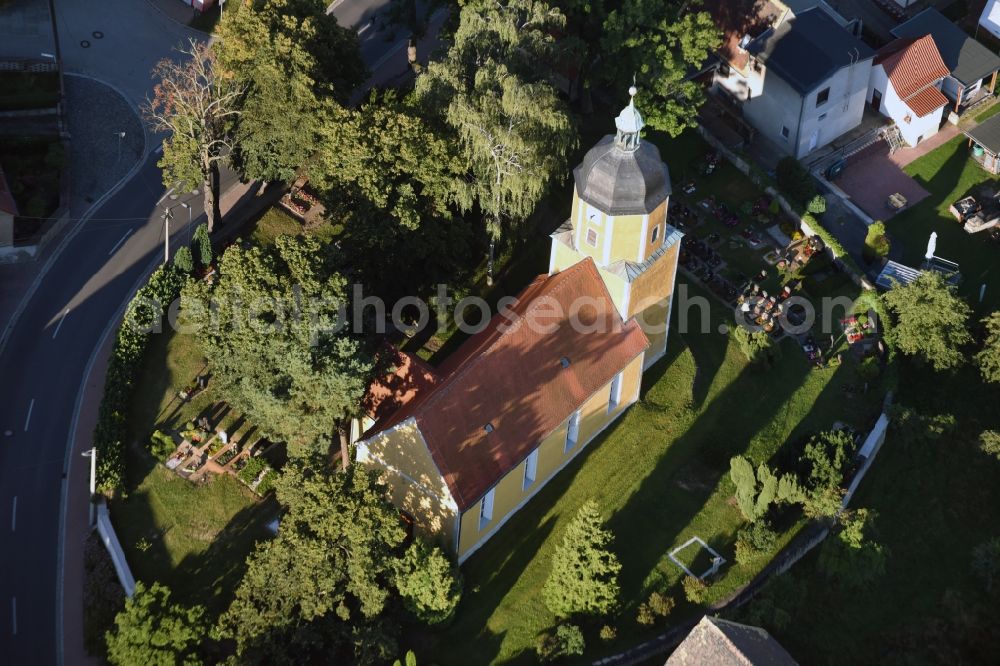 Böhlitz from the bird's eye view: Church building in Boehlitz in the state Saxony