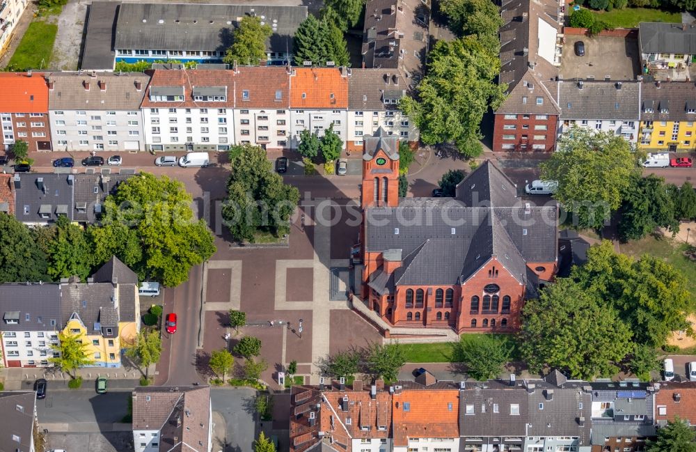 Essen from the bird's eye view: Church building Christuskirche in Essen in the state North Rhine-Westphalia, Germany